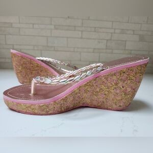 Baby Phat Y2K Pink Wedge Sandal Size 8